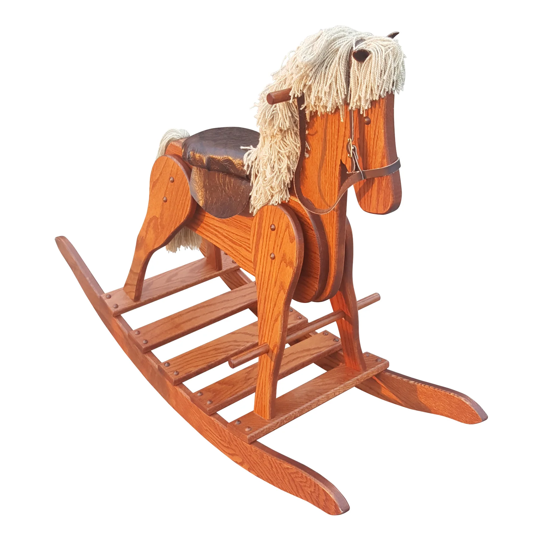 Amish-Made Classic Wooden Hobby Horse for Children