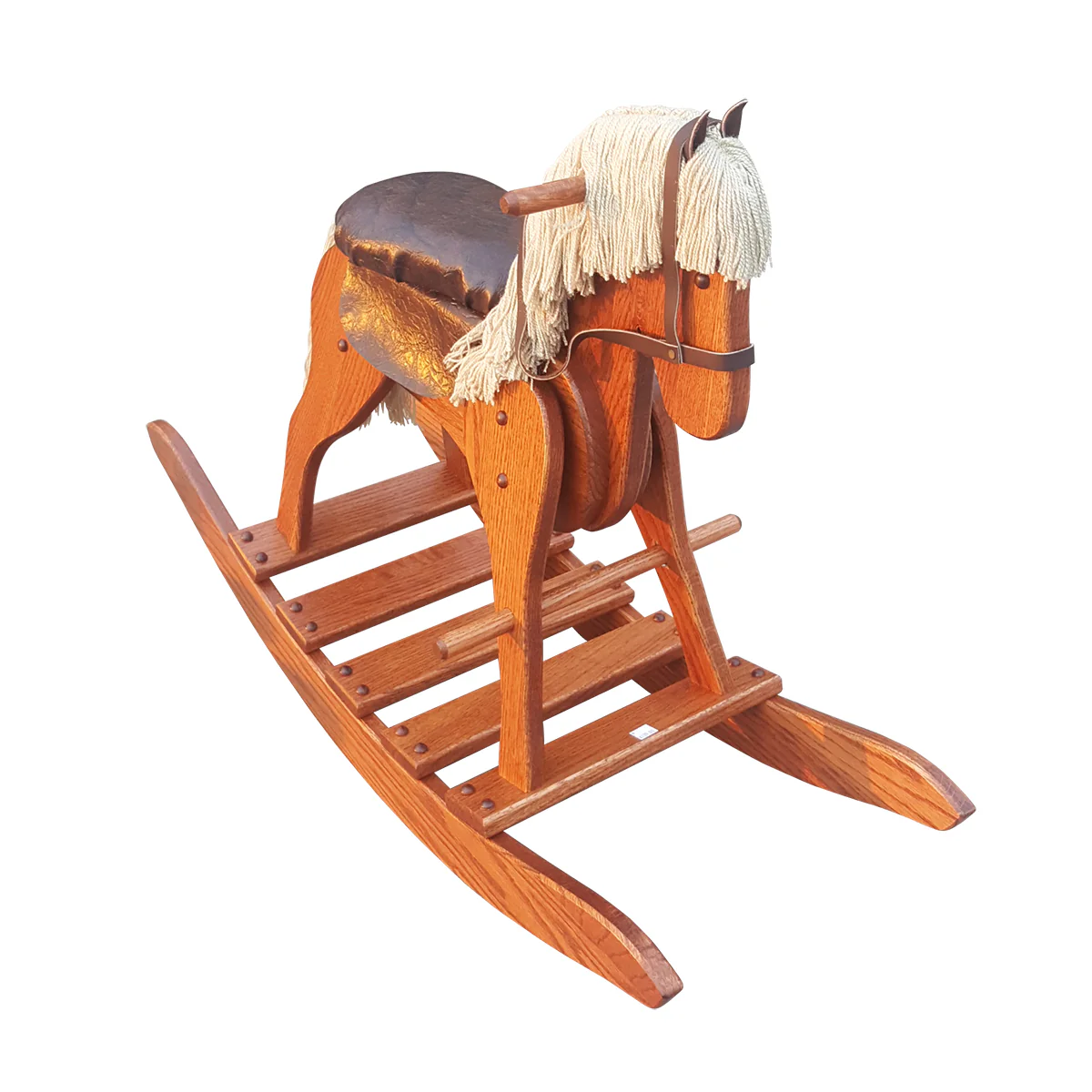 Amish-Made Little Rider Wooden Hobby Horse for Toddlers
