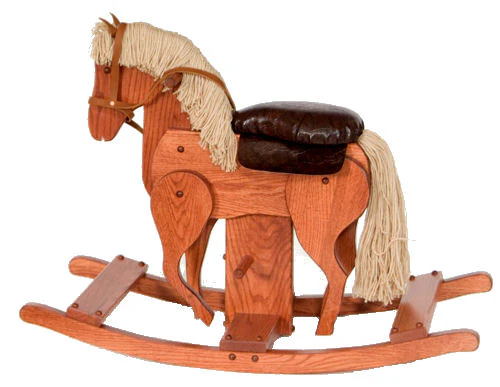 Amish-Made Happy Hooves Clapping Wooden Rocking Horse