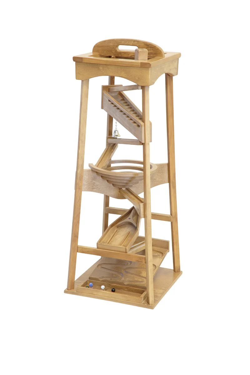 Amish-Crafted Wooden Marble Run Pyramid