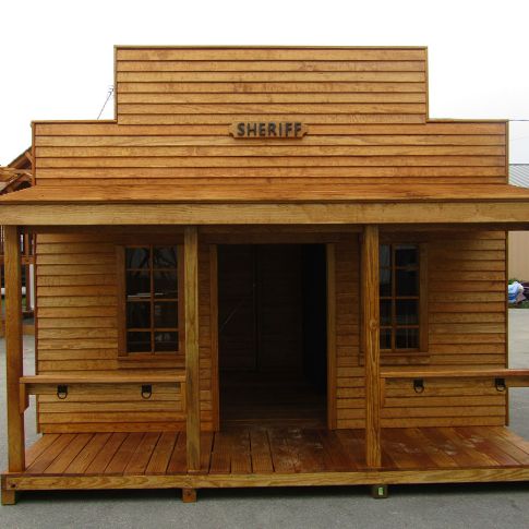 Amish Frontier Sheriff Station with Jail Playhouse