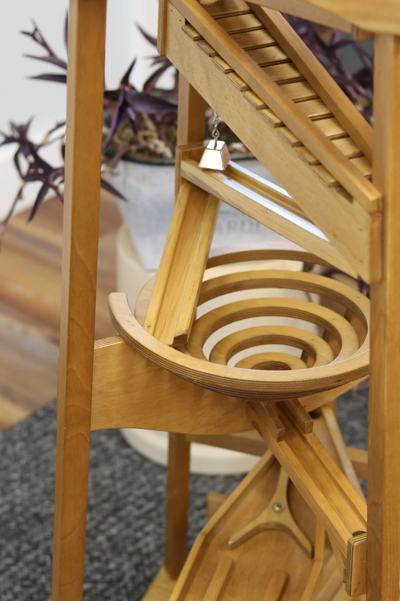 Amish-Crafted Wooden Marble Run Pyramid