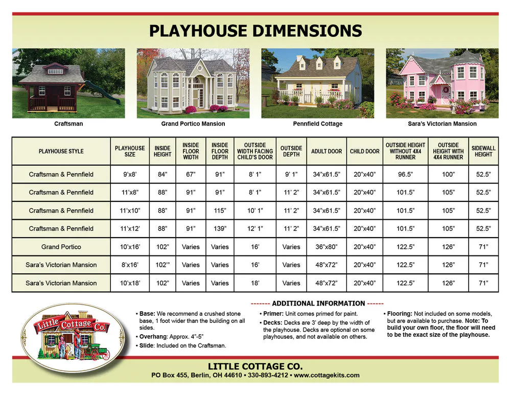 Amish Artisan Craftsman Playhouse